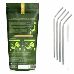 YOUDOIT - Thé vert bio sencha japonais + 4 pailles en inox